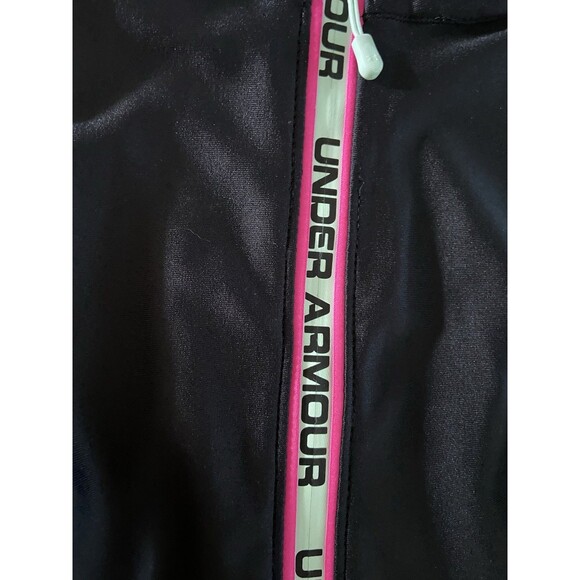 Under Armour Womens Summit Crop Top Size XL Black Full Zip High Neck Activewear - Picture 4 of 15